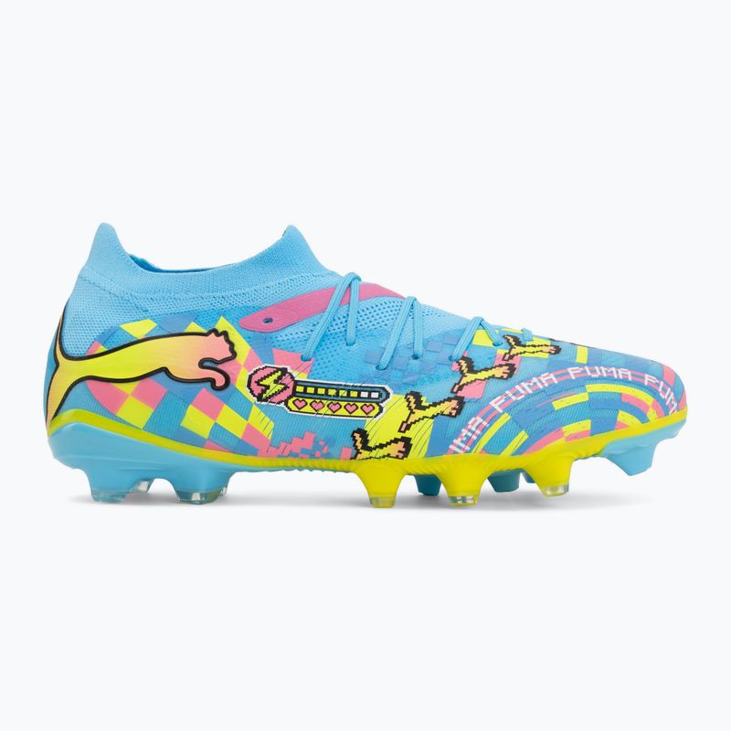 Kopačky PUMA Future 9 Match Advanced Level FG/AG puma white/blue glimmer/pink glimmer/yellow alert 2