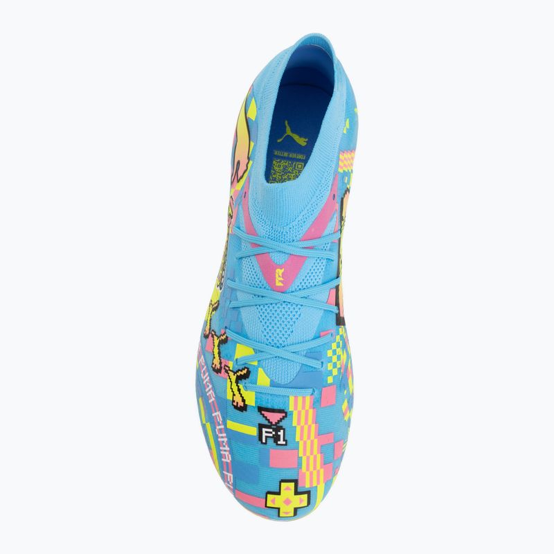 Kopačky PUMA Future 9 Match Advanced Level FG/AG puma white/blue glimmer/pink glimmer/yellow alert 5