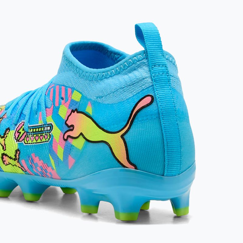 Detské kopačky PUMA Future 9 Match Advanced Level FG/AG Jr puma white/blue glimmer/pink glimmer/yellow alert 6