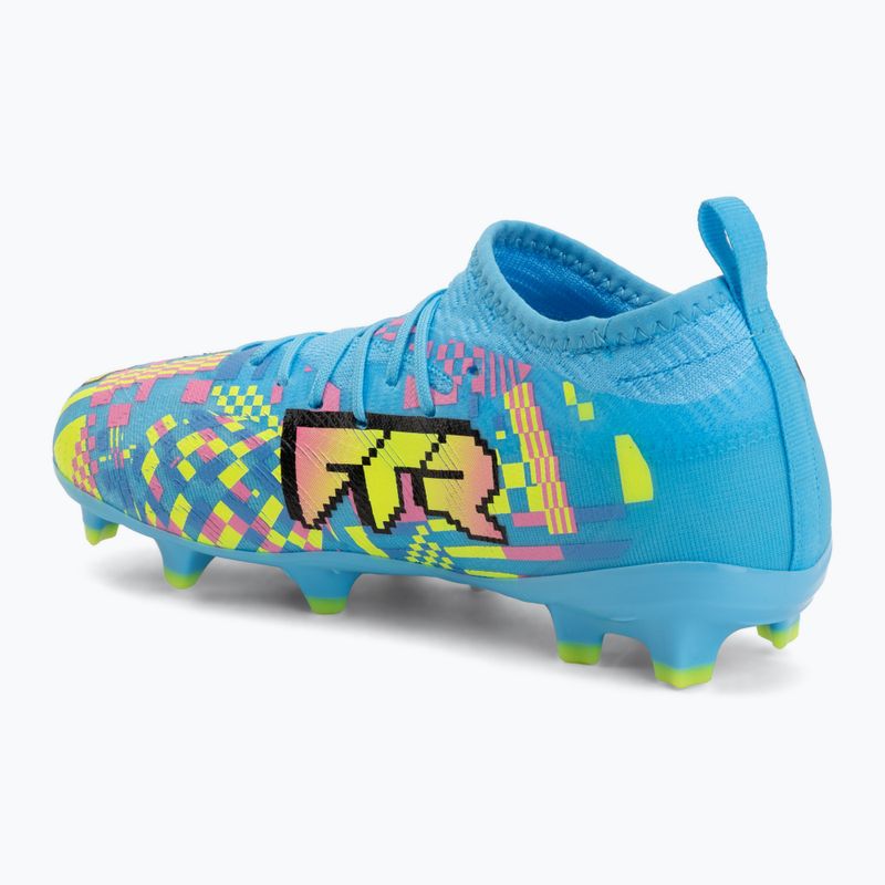 Detské kopačky PUMA Future 9 Match Advanced Level FG/AG Jr puma white/blue glimmer/pink glimmer/yellow alert 3
