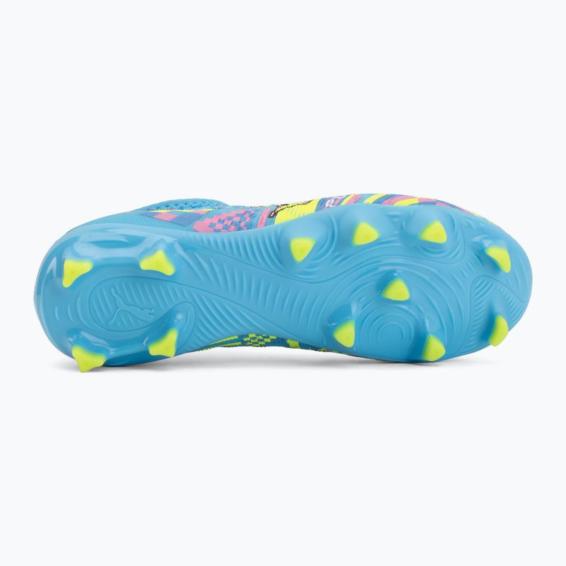 Detské kopačky PUMA Future 9 Match Advanced Level FG/AG Jr puma white/blue glimmer/pink glimmer/yellow alert 4