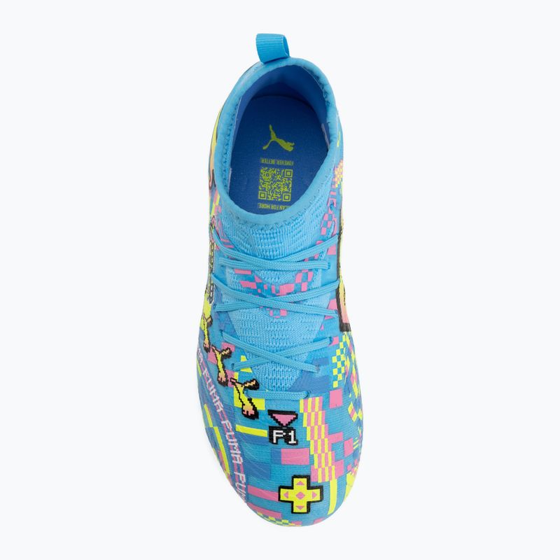 Detské kopačky PUMA Future 9 Match Advanced Level FG/AG Jr puma white/blue glimmer/pink glimmer/yellow alert 5