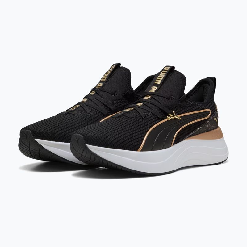 Dámske topánky PUMA Softride Sabrina Polished Chrome puma black/puma white/puma gold 3