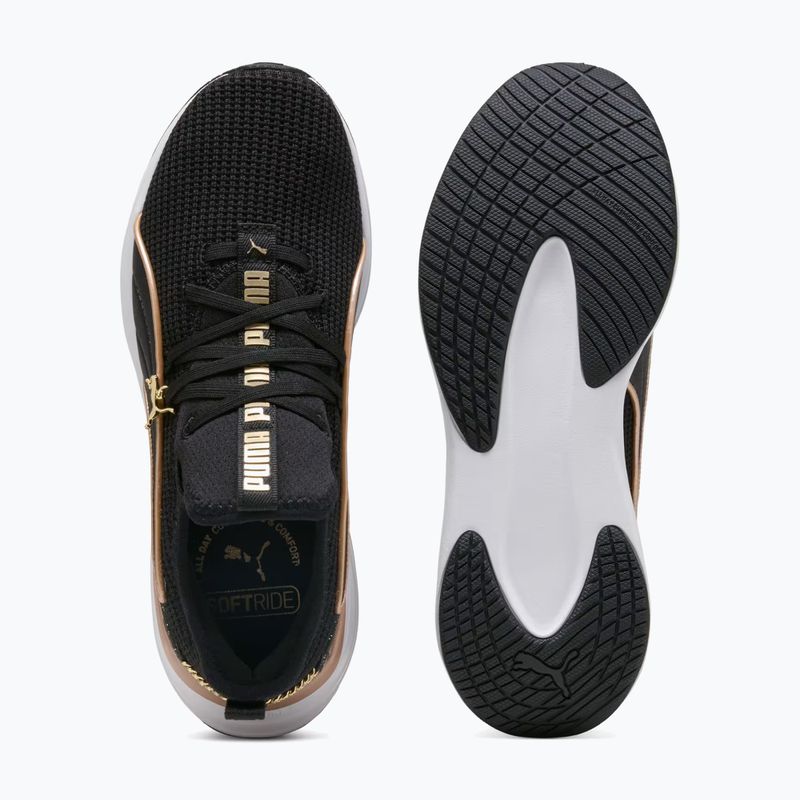 Dámske topánky PUMA Softride Sabrina Polished Chrome puma black/puma white/puma gold 5