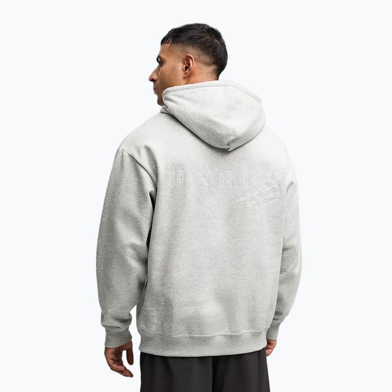 Pánska mikina PUMA x HYROX Heavyweight Hoodie svetlosivá 3