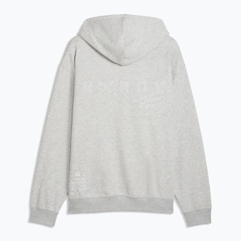 Pánska mikina PUMA x HYROX Heavyweight Hoodie svetlosivá 5