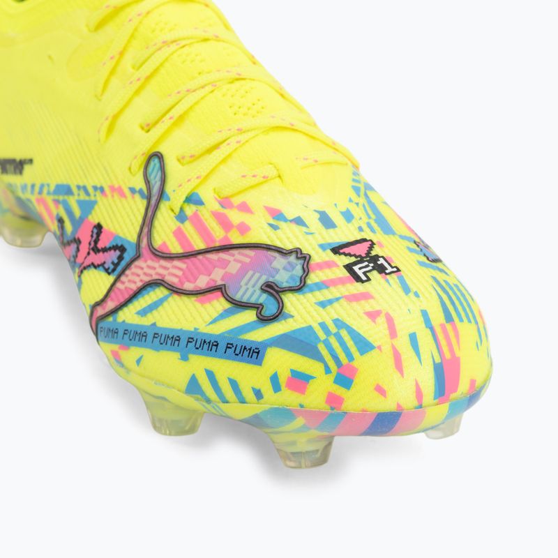 Kopačky PUMA Ultra Nitro 7 Ultimate Advanced Level FG puma white/blue glimmer/pink glimmer/yellow alert 7