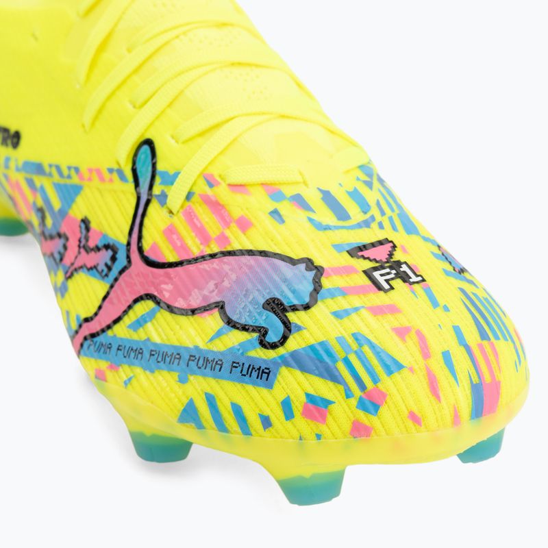 Kopačky PUMA Ultra Nitro 7 Match Advanced Level FG/AG puma white/blue glimmer/pink glimmer/yellow alert 7
