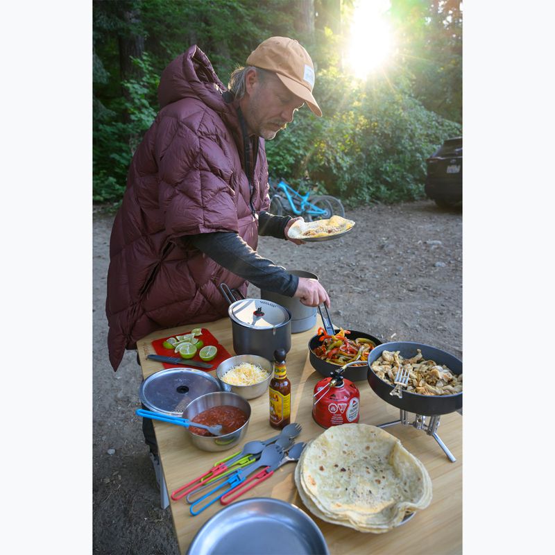 Skladacie náčinie Spork MSR 4 červená/ sivá/ modrá/ zelená sada príborov 3