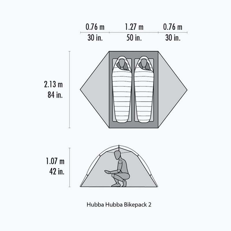 Trekingový stan  2-osobový MSR Hubba Hubba Bikepack 2 green 17