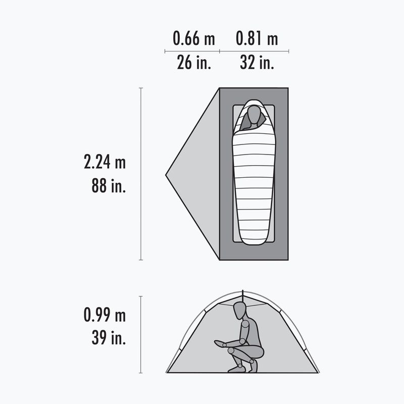 Trekový stan pre 1 osobu MSR Hubba Hubba HD 1P Tent green 2