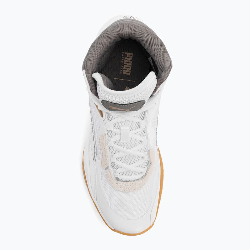 Pánska basketbalová obuv PUMA Playmaker Pro Mid Trophies ash gray/cast iron/puma gold 6