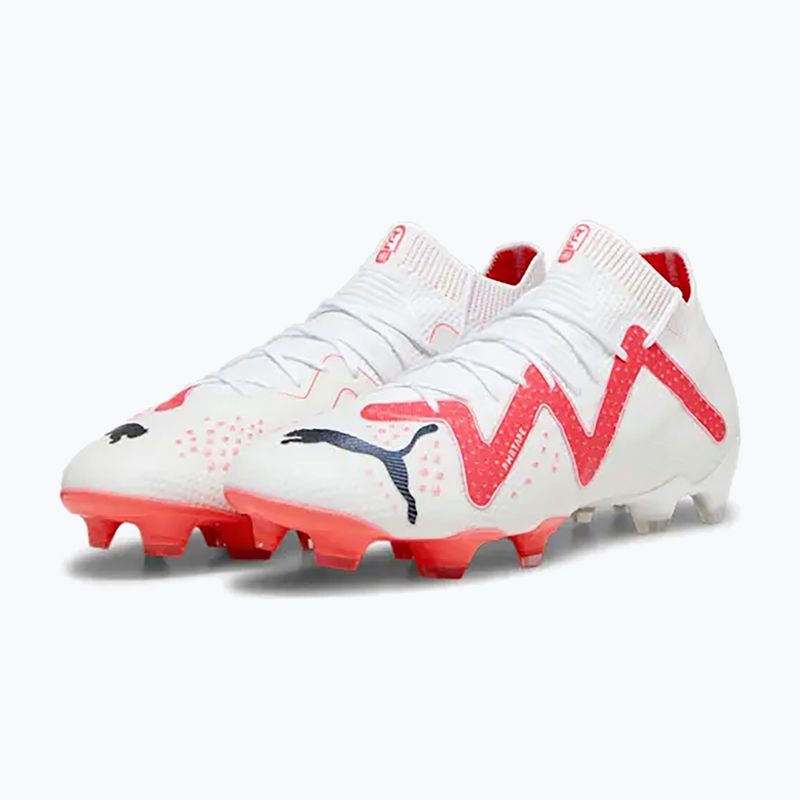 PUMA Ultimate FG/AG pánske kopačky puma white/puma black/fire orchid 13