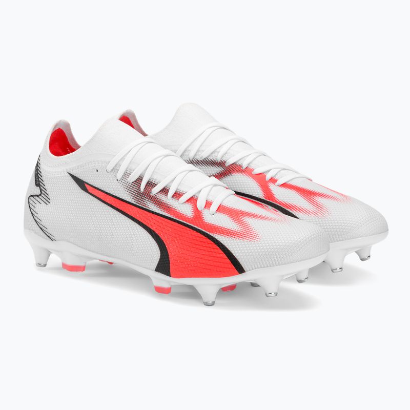 Pánske kopačky PUMA Ultra Match MXSG puma white/puma black/fire orchid 4