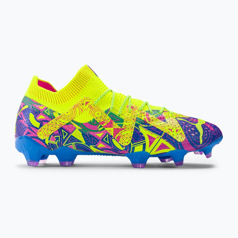 PUMA Future Ultimate Energy FG/AG pánske kopačky ultra blue/yellow alert/luminous pink 2