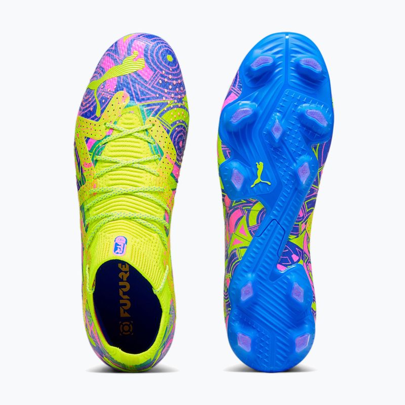 PUMA Future Ultimate Energy FG/AG pánske kopačky ultra blue/yellow alert/luminous pink 15