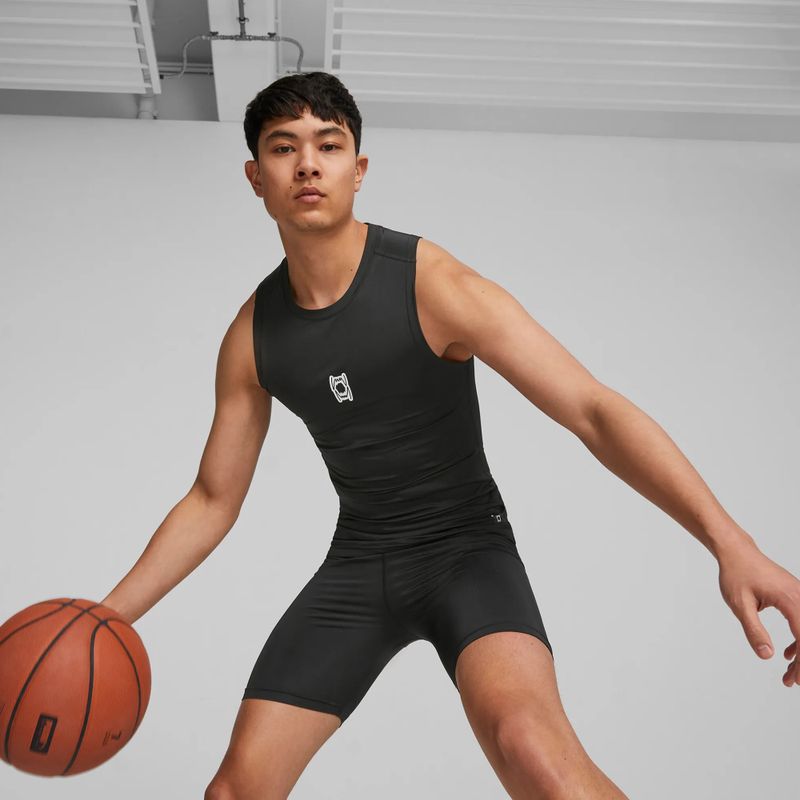 Pánske basketbalové tielko PUMA Hoops Team Slvs Baselayer puma black 3