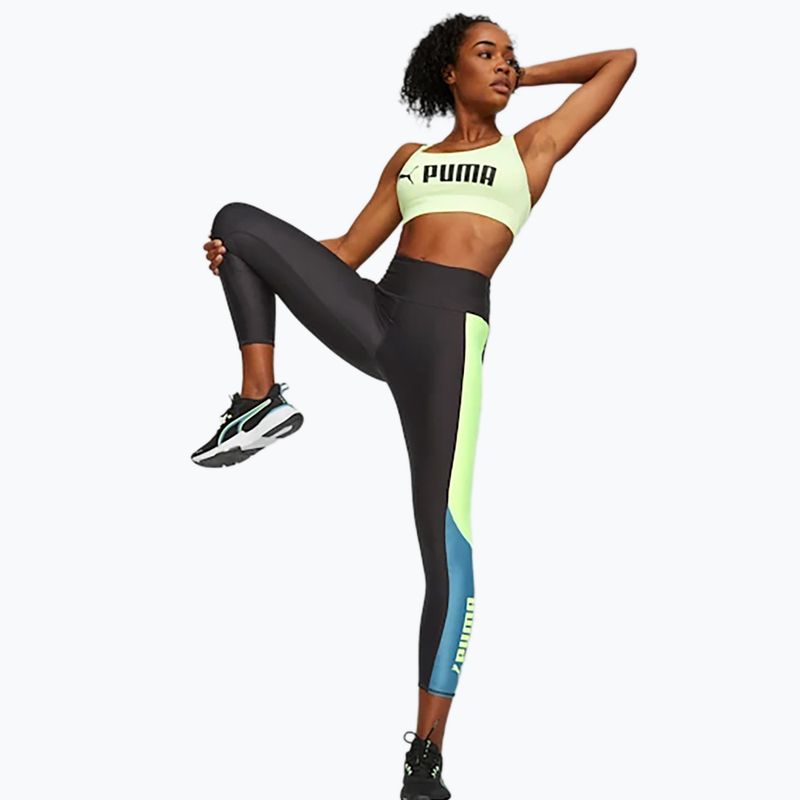 Dámske tréningové legíny PUMA Fit Eversculpt Color Block Hw 7/8 puma black/speed green 5