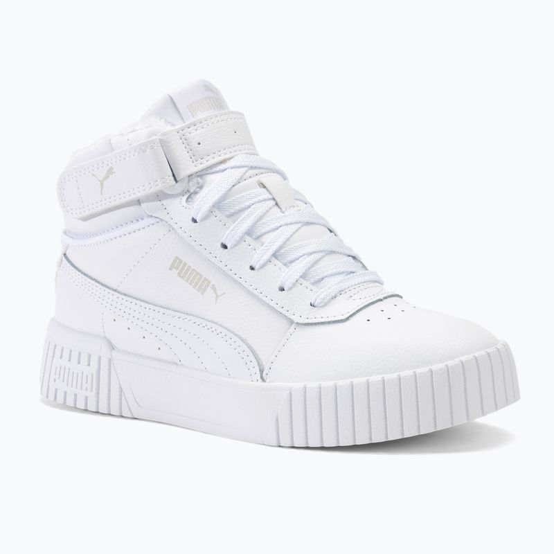 Detská obuv PUMA Carina 2.0 Mid Fur  puma white/sedate gray