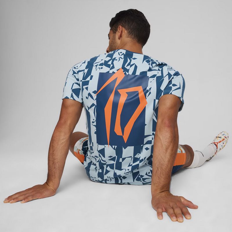 Pánske futbalové tričko PUMA Neymar Jr Creativity Logo Tee ocean tropic/turquoise surf 6