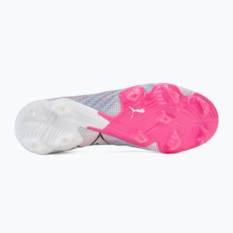 Futbalová obuv PUMA Future 7 Ultimate Low FG/AG white/black/poison pink/bright aqua/silver mist 4