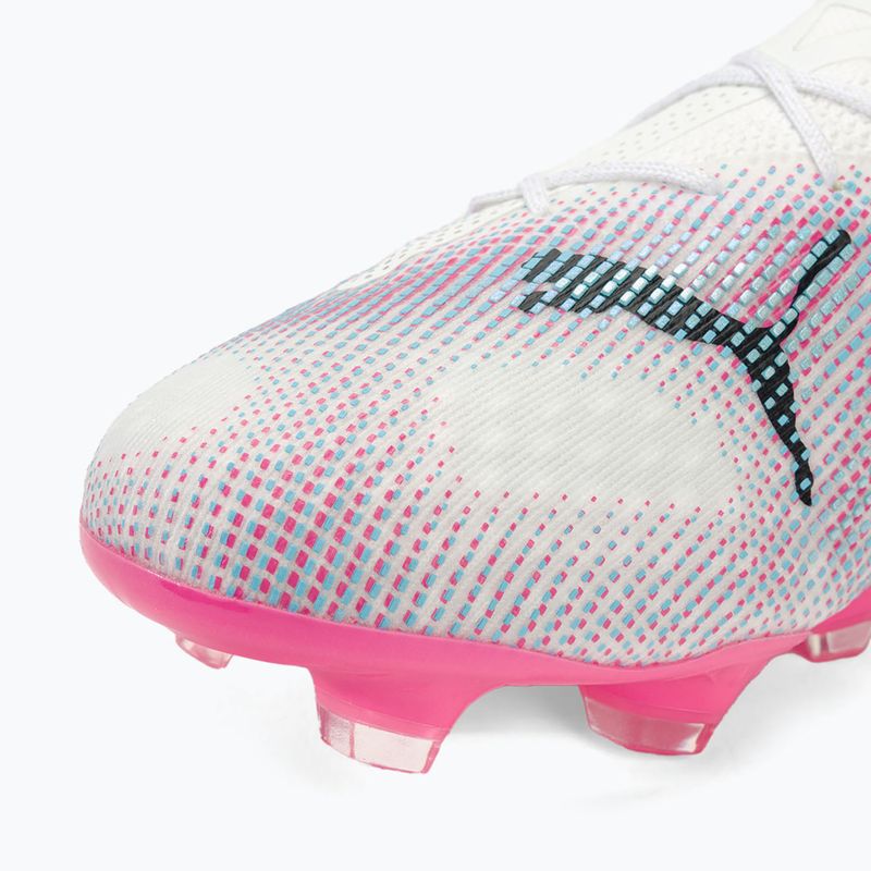 Futbalová obuv PUMA Future 7 Ultimate Low FG/AG white/black/poison pink/bright aqua/silver mist 7