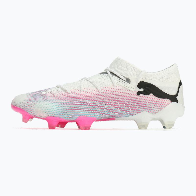 Futbalová obuv PUMA Future 7 Ultimate Low FG/AG white/black/poison pink/bright aqua/silver mist 8