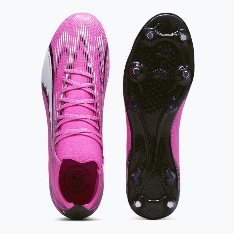 Kopačky PUMA Ultra Match MxSG jedovatá ružová/puma biela/puma čierna 11