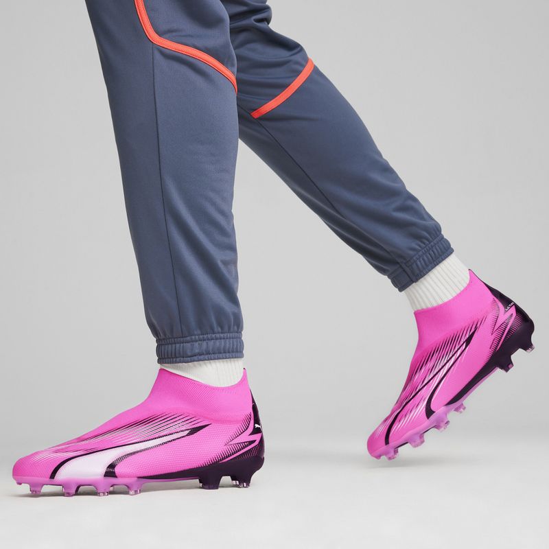 Kopačky PUMA Ultra Match + LL FG/AG poison pink/puma white/puma black 14