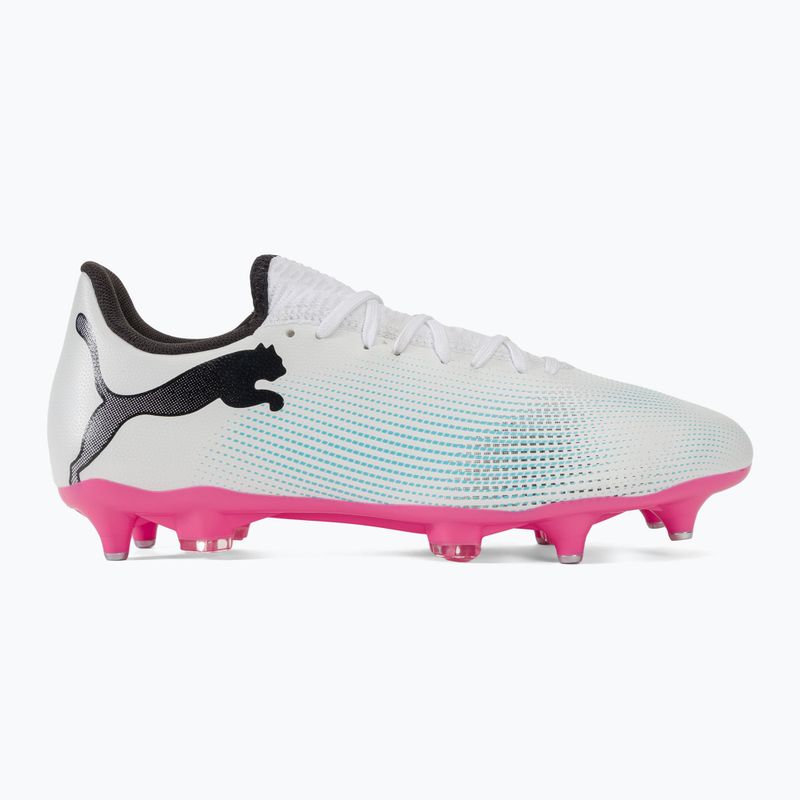 Futbalová obuv PUMA Future 7 Play MxSG puma white/puma black/poison pink 2