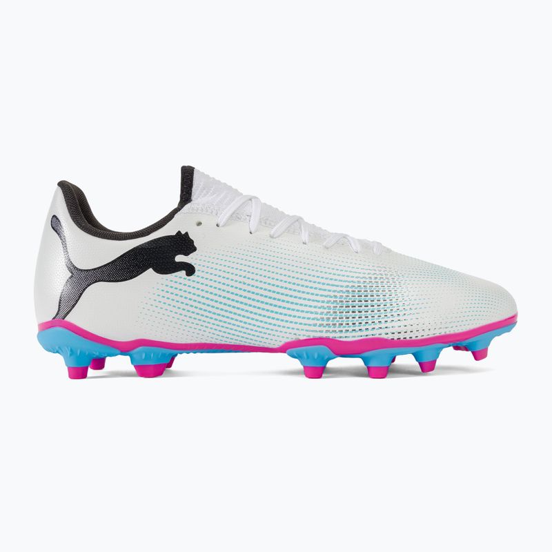 Futbalová obuv PUMA Future 7 Play FG/AG puma white/puma black/poison pink 2