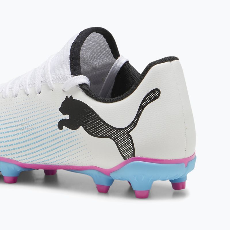 Detská futbalová obuv PUMA Future 7 Play FG/AG puma white/puma black/poison pink 8