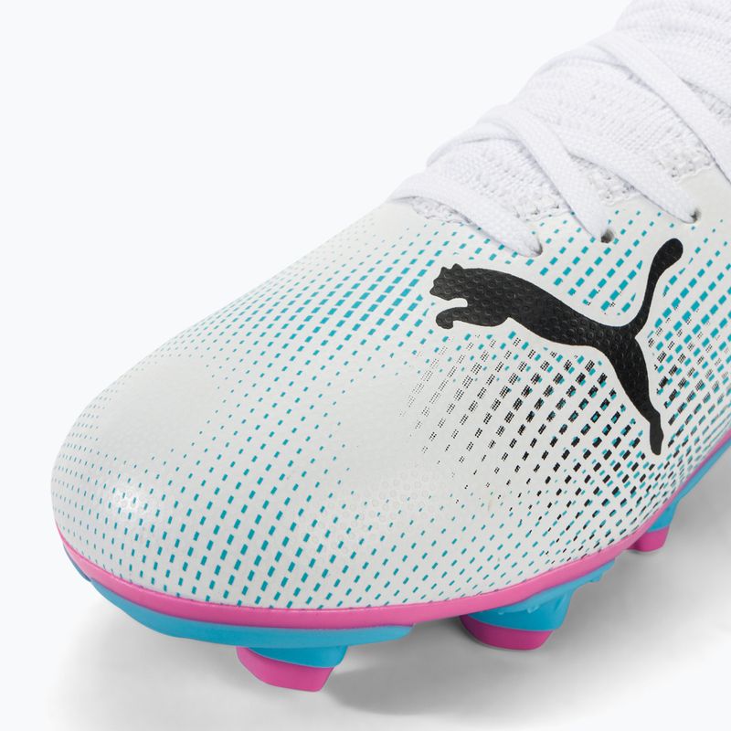 Detská futbalová obuv PUMA Future 7 Play FG/AG puma white/puma black/poison pink 7