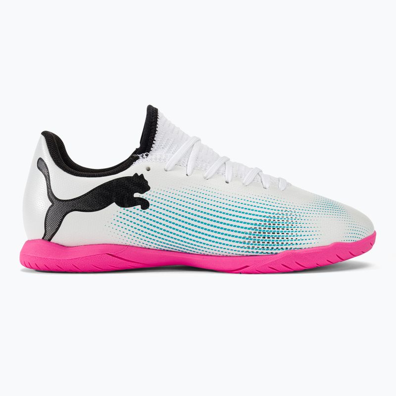 Detská futbalová obuv PUMA Future 7 Play IT puma white/puma black/poison pink 2