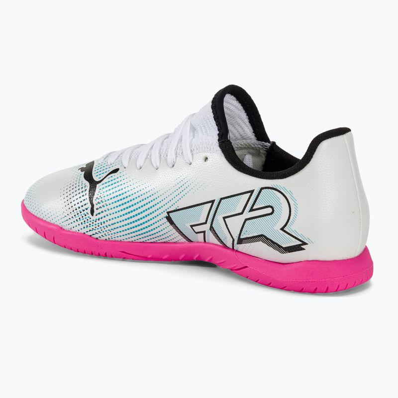 Detská futbalová obuv PUMA Future 7 Play IT puma white/puma black/poison pink 3