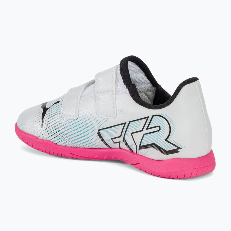 Detská futbalová obuv PUMA Future 7 Play IT V puma white/puma black/poison pink 3