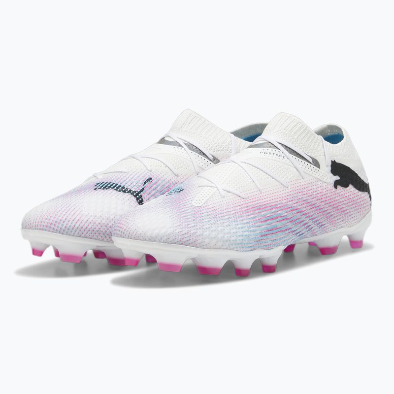 Futbalová obuv PUMA Future 7 Pro+ FG/AG puma white/puma black/poison pink 10