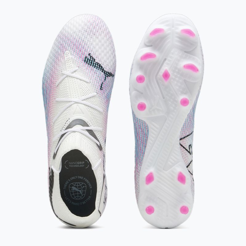 Futbalová obuv PUMA Future 7 Pro+ FG/AG puma white/puma black/poison pink 11