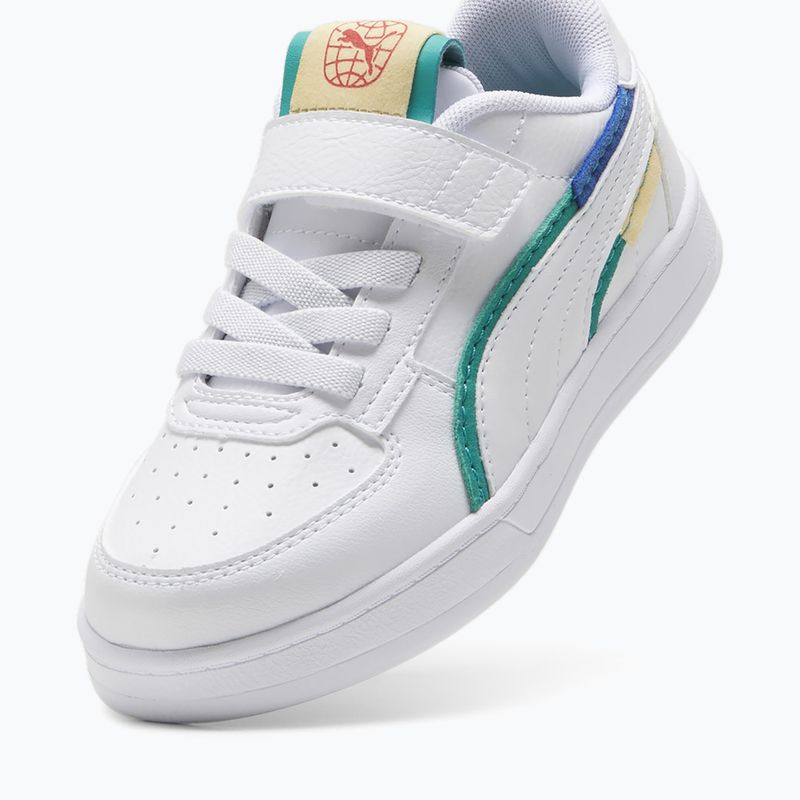 Detská obuv PUMA Caven 2.0 Ready, Set, Better AC+ PS puma white/cobalt glaze/sparkling green 8