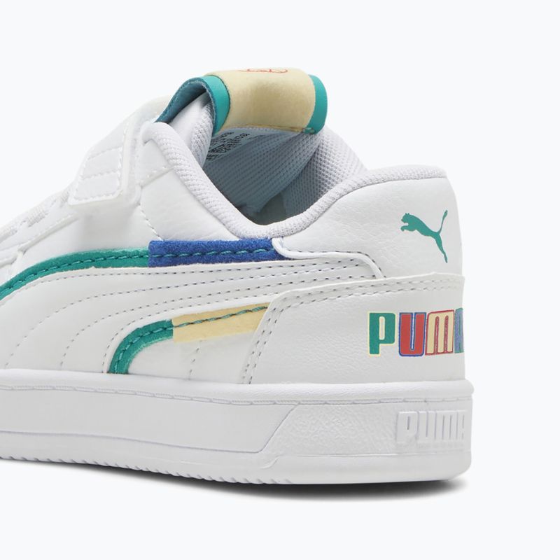 Detská obuv PUMA Caven 2.0 Ready, Set, Better AC+ PS puma white/cobalt glaze/sparkling green 9