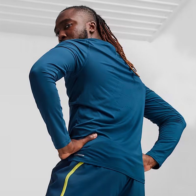 Pánske bežecké tričko s dlhým rukávom PUMA Run Cloudspun blue 5
