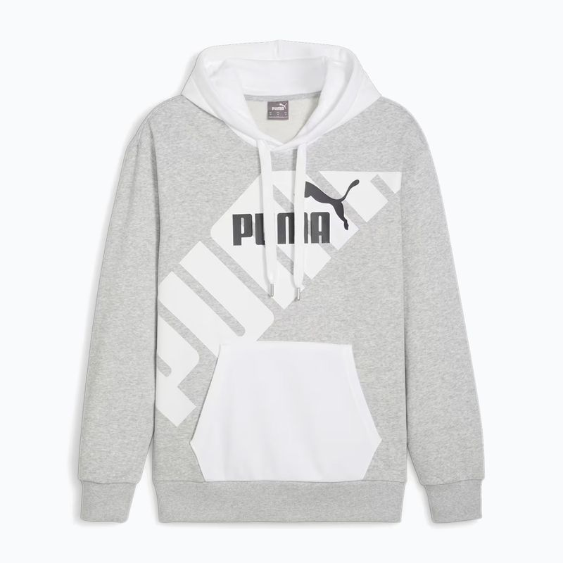 Pánska mikina PUMA Power Graphic Hoodie TR light grey heather