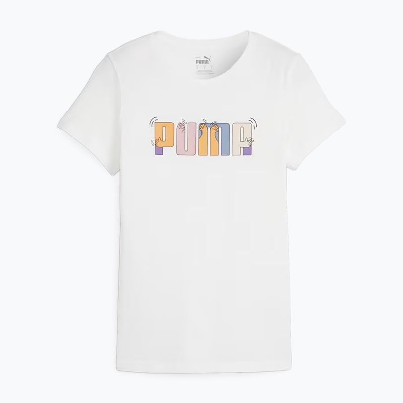 Dámske tričko PUMA ESS+ Graphic Tee puma white