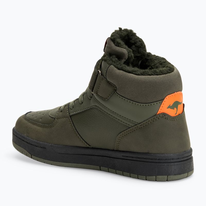 Detská obuv KangaROOS K-CP Bound Mid EV military green / flame 3