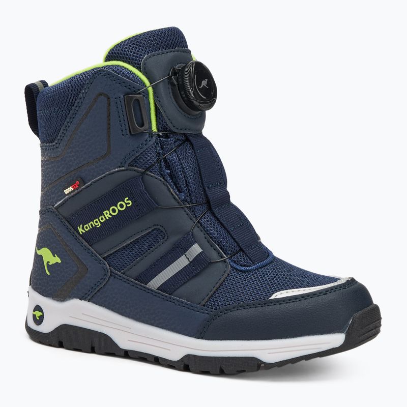 Detské snehové topánky KangaROOS K-MJ Hunter RTX FX dark navy / lime