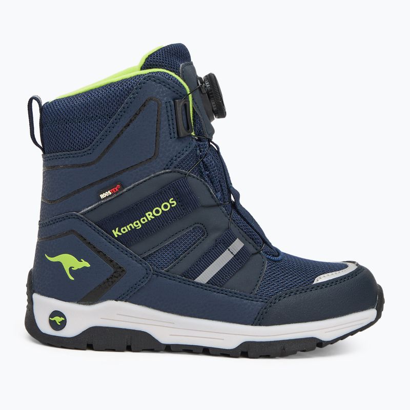 Detské snehové topánky KangaROOS K-MJ Hunter RTX FX dark navy / lime 2