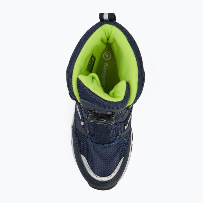 Detské snehové topánky KangaROOS K-MJ Hunter RTX FX dark navy / lime 5