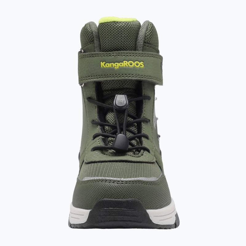 Juniorské snehule KangaROOS K-MJ Edison EV RTX SL olive / limetta dino 11