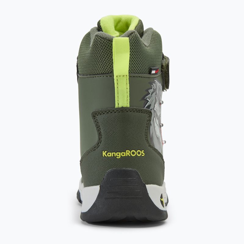 Juniorské snehule KangaROOS K-MJ Edison EV RTX SL olive / limetta dino 6