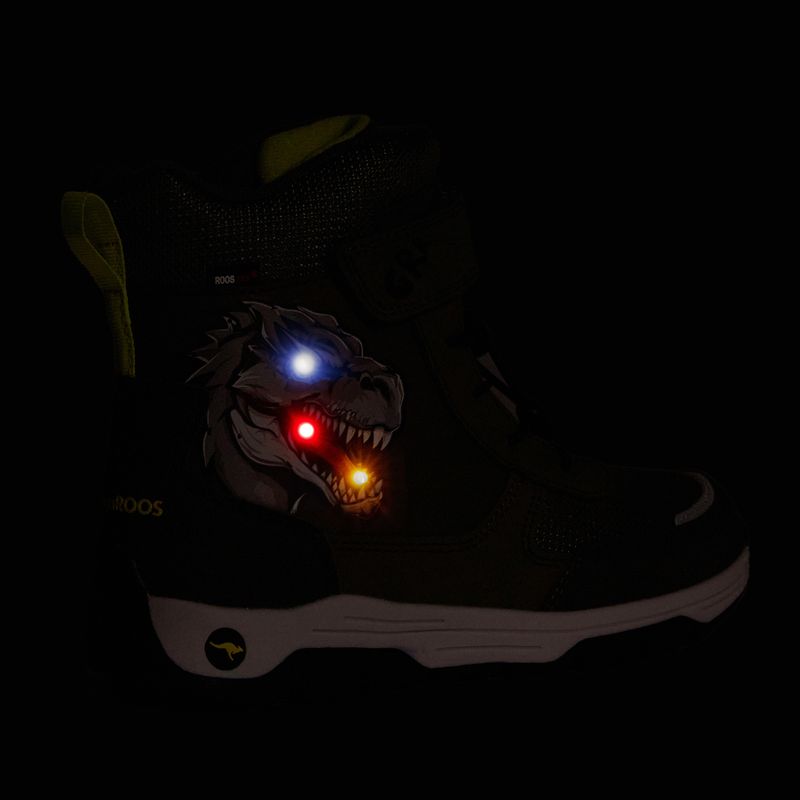 Juniorské snehule KangaROOS K-MJ Edison EV RTX SL olive / limetta dino 8